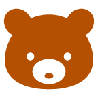 au by KDDI bear face emoji image
