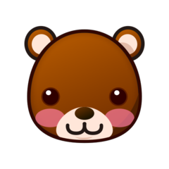 Emojidex bear face emoji image
