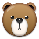 LG bear face emoji image