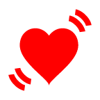 au by KDDI beating heart emoji image