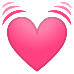Google beating heart emoji image