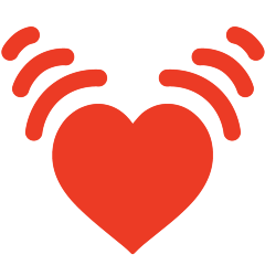 Skype beating heart emoji image