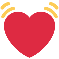 Twitter beating heart emoji image