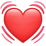 Whatsapp beating heart emoji image