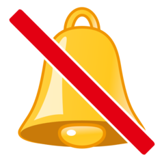 Emojidex bell with cancellation stroke emoji image