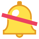 HTC bell with cancellation stroke emoji image