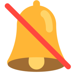 Mozilla bell with cancellation stroke emoji image