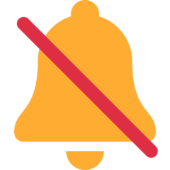 Twitter bell with cancellation stroke emoji image