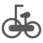 au by KDDI bicycle emoji image