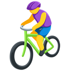 Facebook Messenger bicyclist emoji image