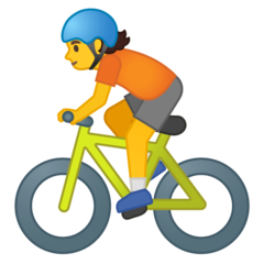 Google bicyclist emoji image