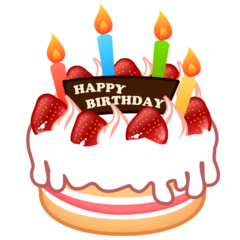 Emojidex birthday cake emoji image