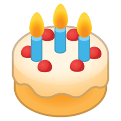 Google birthday cake emoji image