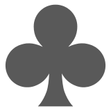 Docomo black club suit emoji image