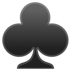 Google black club suit emoji image