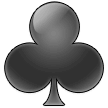 Samsung black club suit emoji image