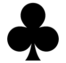 SoftBank black club suit emoji image