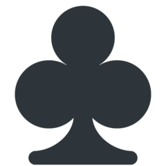 Twitter black club suit emoji image