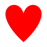 Docomo black heart suit emoji image