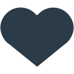 Mozilla black heart suit emoji image