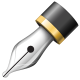 Whatsapp black nib emoji image