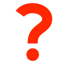SoftBank black question mark ornament emoji image