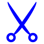 au by KDDI black scissors emoji image