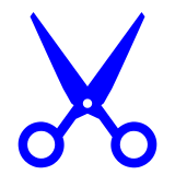 Docomo black scissors emoji image