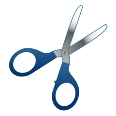 Emojidex black scissors emoji image