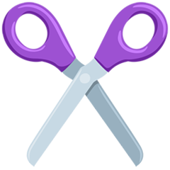Facebook Messenger black scissors emoji image