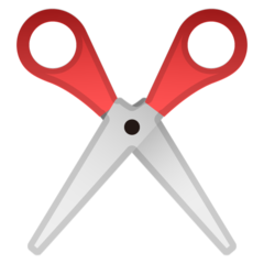Google black scissors emoji image