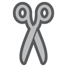 HTC black scissors emoji image