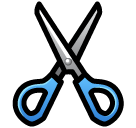 SoftBank black scissors emoji image