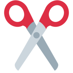 Twitter black scissors emoji image