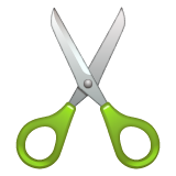 Whatsapp black scissors emoji image