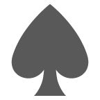 au by KDDI black spade suit emoji image