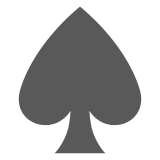Docomo black spade suit emoji image