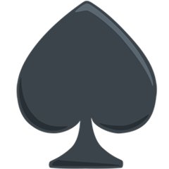 Facebook Messenger black spade suit emoji image
