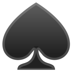 Google black spade suit emoji image