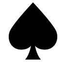 SoftBank black spade suit emoji image