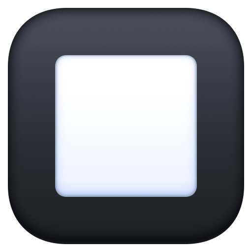 Facebook black square button emoji image