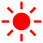 au by KDDI black sun with rays emoji image