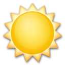 LG black sun with rays emoji image