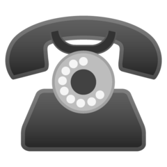 Google black telephone emoji image