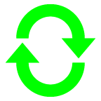 au by KDDI black universal recycling symbol emoji image