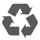 Docomo black universal recycling symbol emoji image