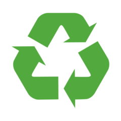 Emojidex black universal recycling symbol emoji image