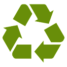 HTC black universal recycling symbol emoji image