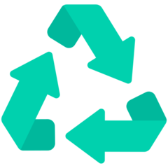 Mozilla black universal recycling symbol emoji image