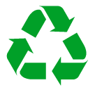 SoftBank black universal recycling symbol emoji image